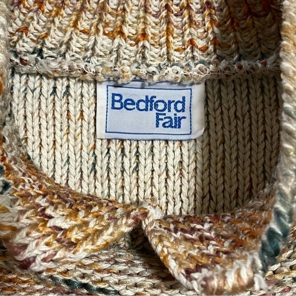 Vintage marled knit sweater size XL - Picture 6 of 11